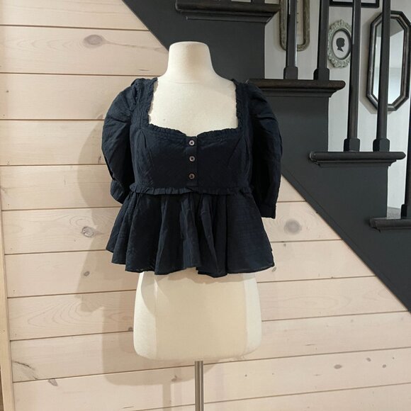 013 Free People Leave It To Me Top In Black Sizes Small & Medium Available - Picture 9 of 9